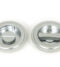 From The Anvil Satin Chrome 60mm Art Deco Round Pull - Privacy Set