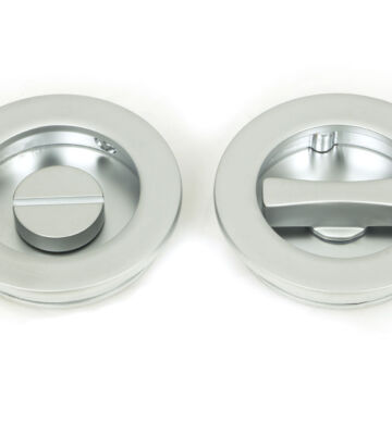 From The Anvil Satin Chrome 60mm Plain Round Pull – Privacy Set