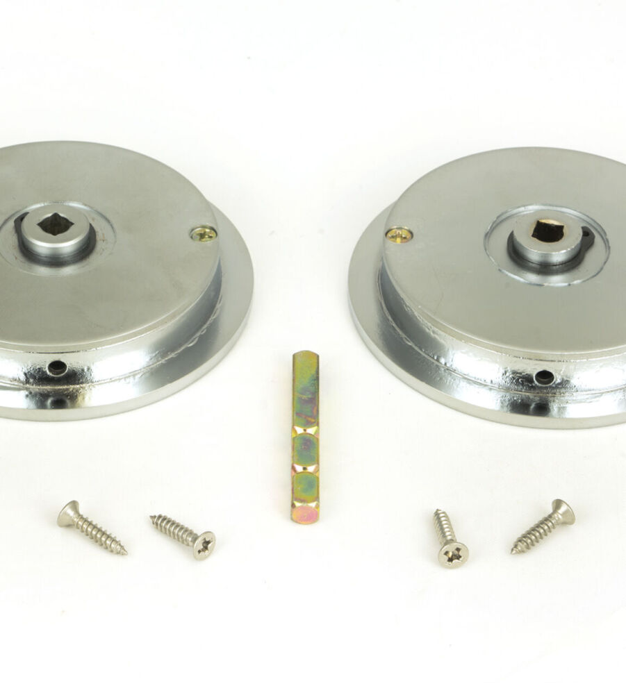 From The Anvil Satin Chrome 75mm Plain Round Pull - Privacy Set - Image 5