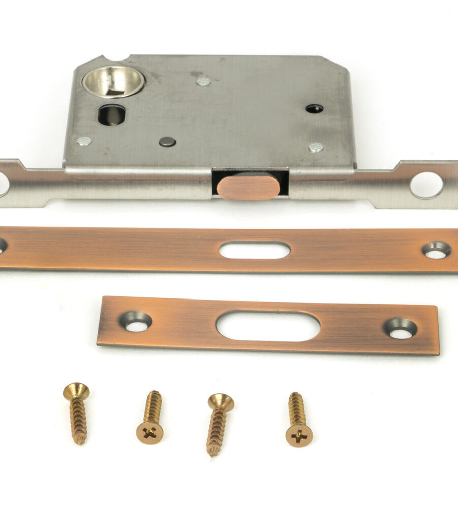 From The Anvil Polished Bronze 50mm Sliding Door Lock - Image 3