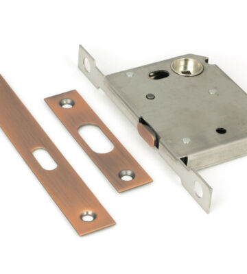 From The Anvil Polished Bronze 50mm Sliding Door Lock