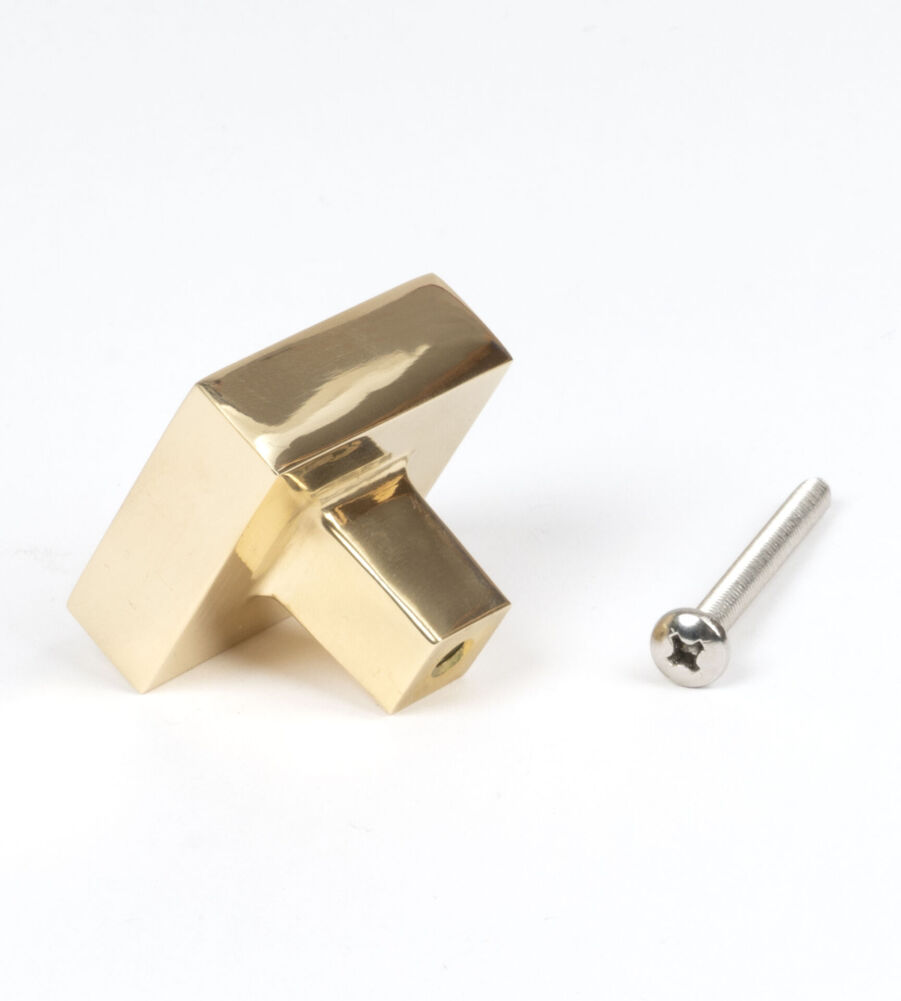 From The Anvil Polished Brass Albers Cabinet Knob - 35mm - Image 5