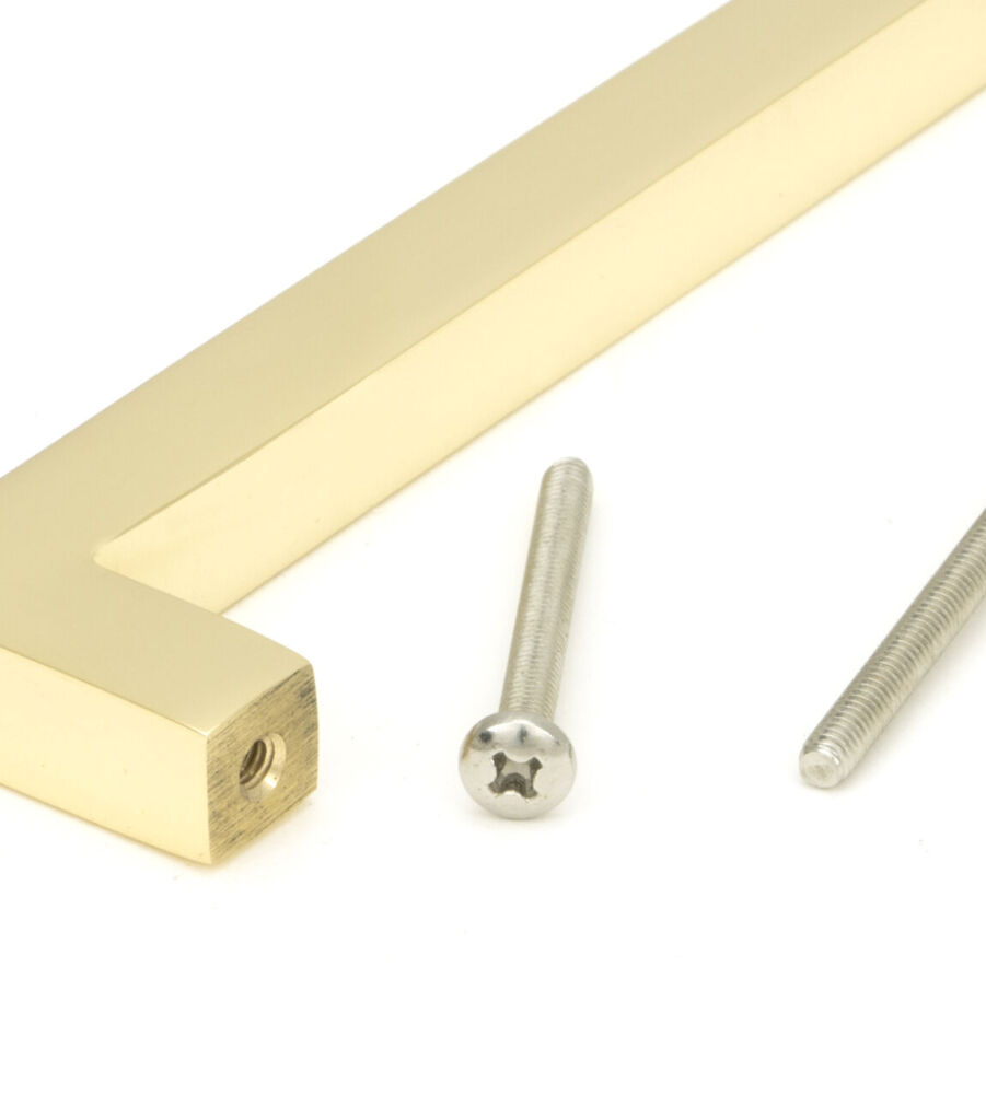 From The Anvil Polished Brass Albers Pull Handle - Medium - Image 5