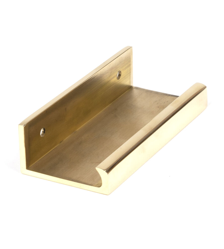 From The Anvil Polished Brass 100mm Plain Edge Pull - Image 3