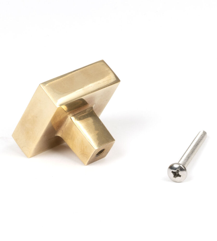 From The Anvil Aged Brass Albers Cabinet Knob - 35mm - Image 5