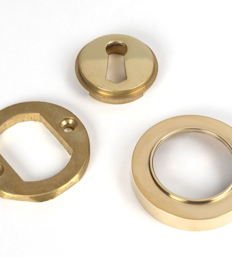 From The Anvil Polished Brass Round Escutcheon (Plain) - Image 4