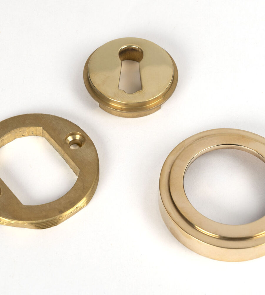 From The Anvil Polished Brass Round Escutcheon (Art Deco) - Image 4