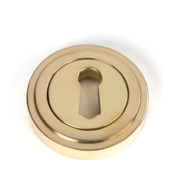 From The Anvil Polished Brass Round Escutcheon (Art Deco)