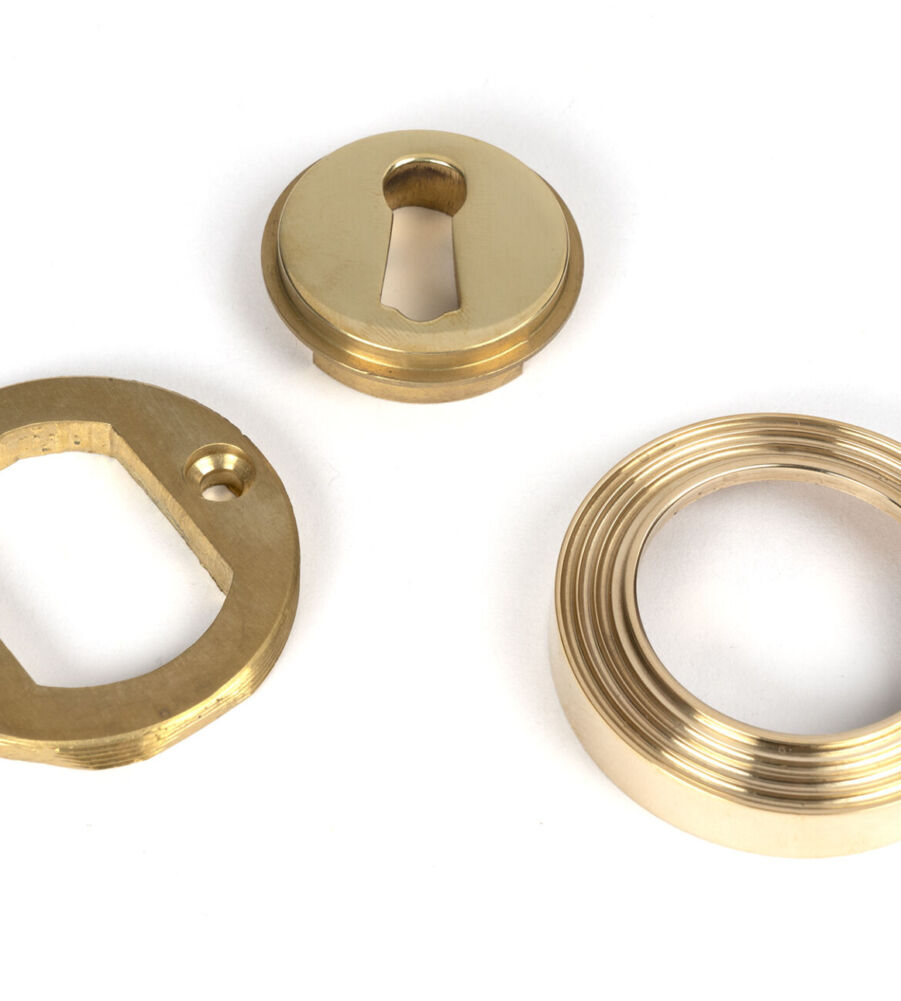 From The Anvil Polished Brass Round Escutcheon (Beehive) - Image 4
