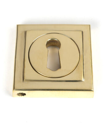 From The Anvil Polished Brass Round Escutcheon (Square)