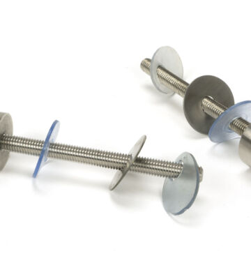 From The Anvil Satin SS (304) 100mm Bolt Fixings for T Bar (2) – Offset