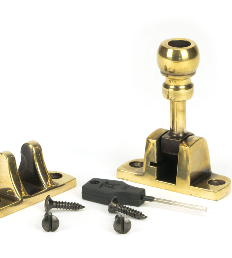 From The Anvil Aged Brass Mushroom Brighton Fastener (Radiused) - Image 4