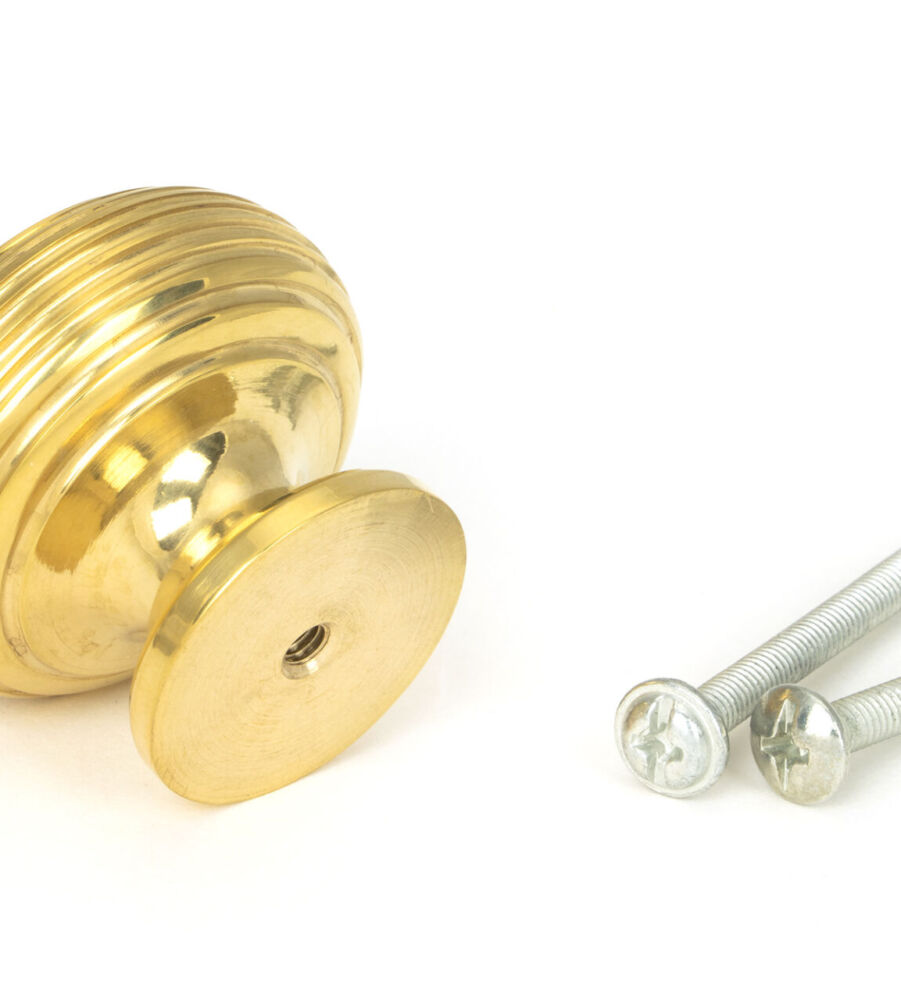From The Anvil Polished Brass Beehive Cabinet Knob 40mm - Image 3