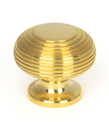 From The Anvil Polished Brass Beehive Cabinet Knob 40mm