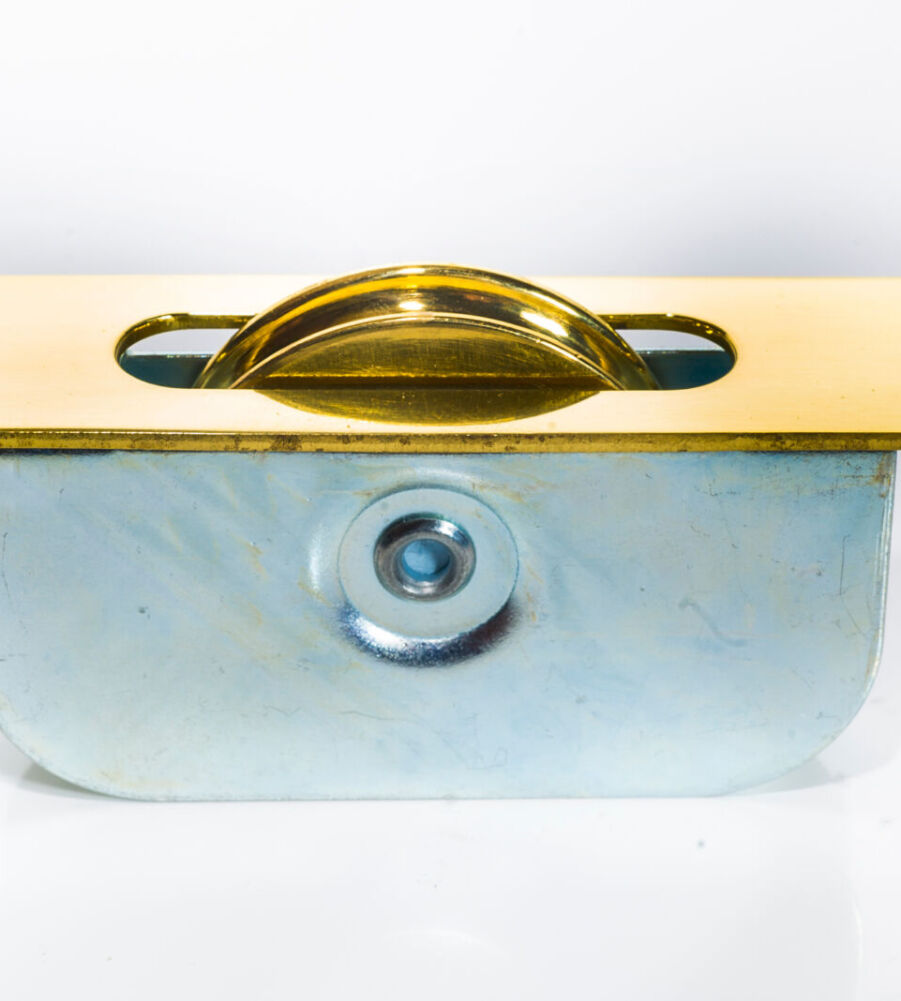 Endurance Square Sash Pulley Wheel 13/4'' Wheel Polished Brass - Image 2
