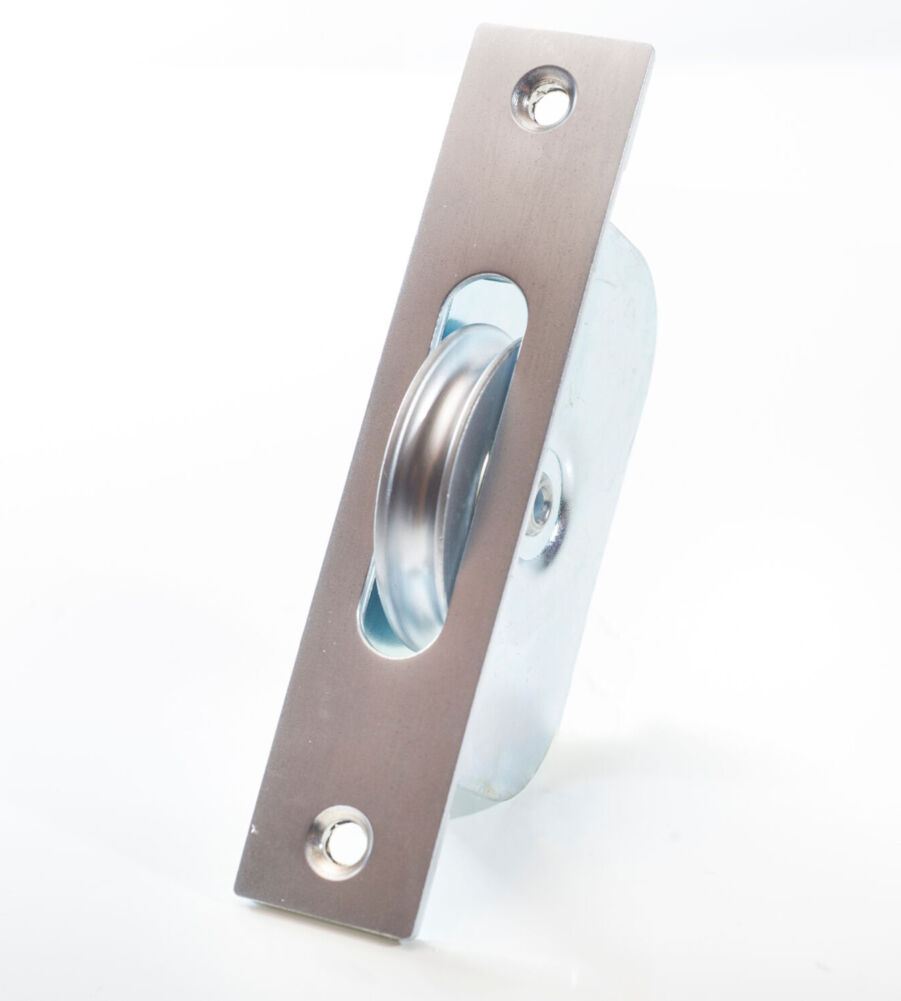 Endurance Square Sash Pulley Wheel 13/4'' Wheel Satin Chrome - Image 3