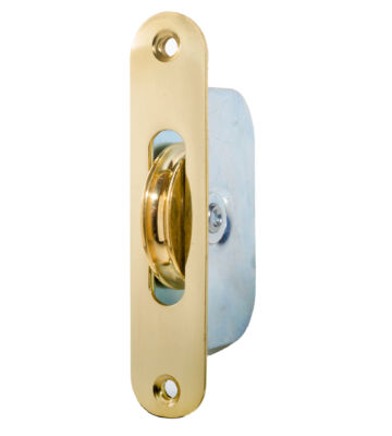 Endurance Radius Sash Pulley Wheel 13/4” Wheel Polished Brass