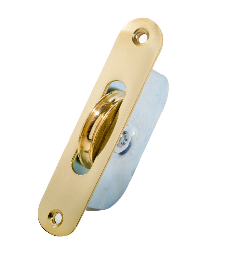 Endurance Radius Sash Pulley Wheel 13/4'' Wheel Polished Brass - Image 3