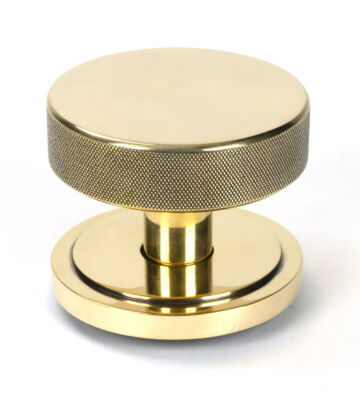 From The Anvil Aged Brass Brompton Centre Door Knob (Art Deco)