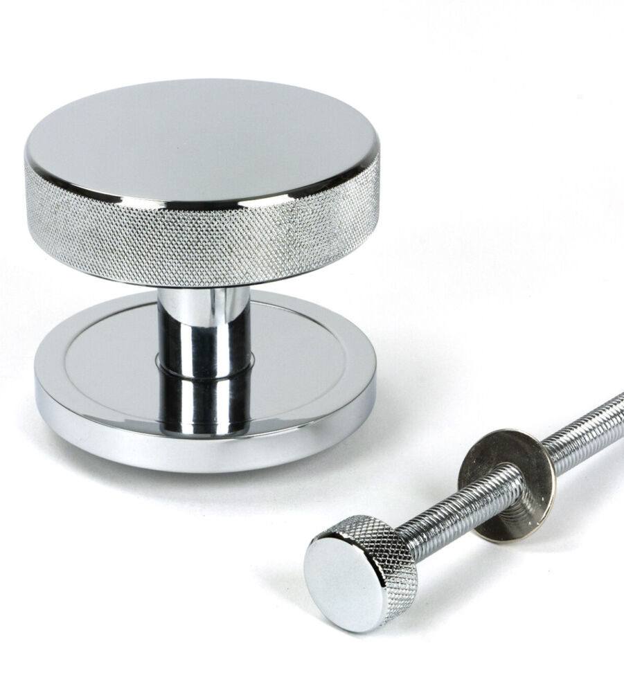 From The Anvil Polished Chrome Brompton Centre Door Knob (Plain) - Image 2