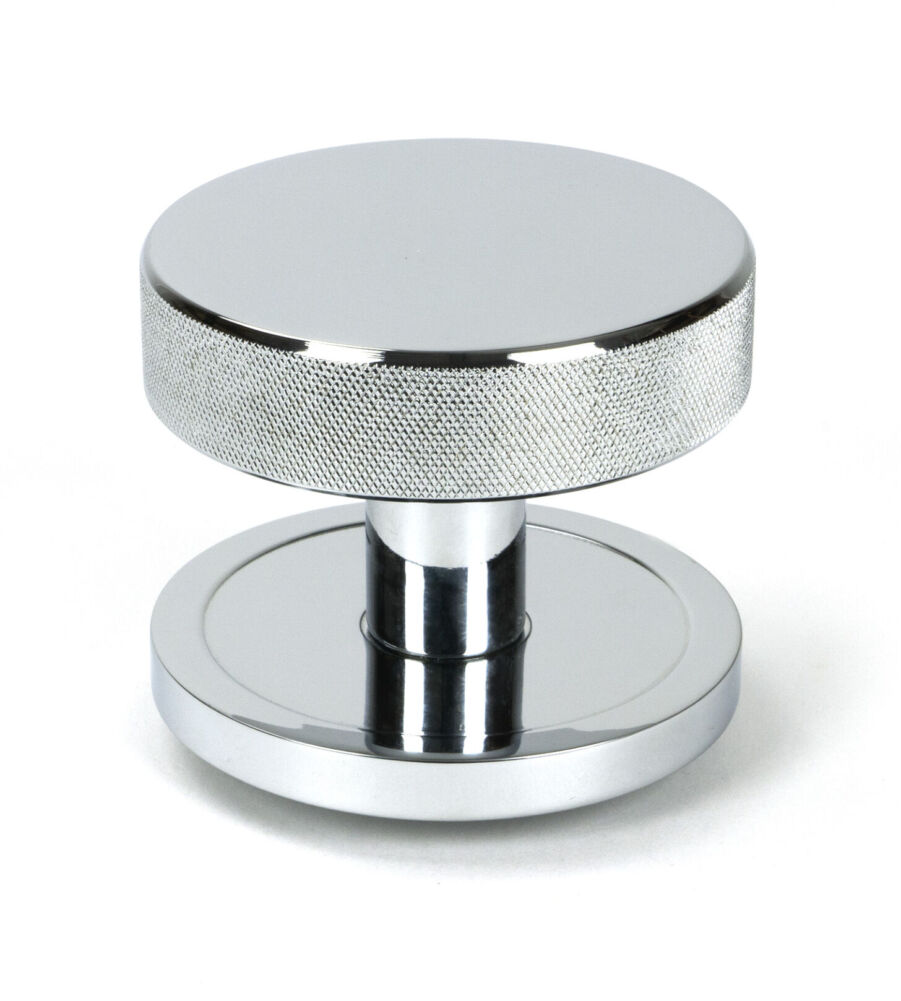 From The Anvil Polished Chrome Brompton Centre Door Knob (Plain)