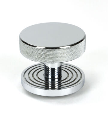 From The Anvil Polished Chrome Brompton Centre Door Knob (Beehive)