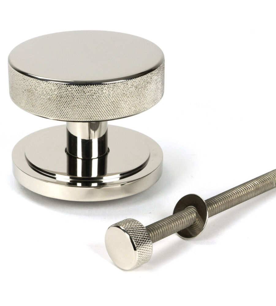 From The Anvil Polished Nickel Brompton Centre Door Knob (Art Deco) - Image 2