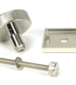 From The Anvil Polished Nickel Brompton Centre Door Knob (Square) - Image 5