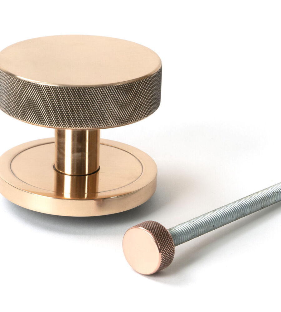 From The Anvil Polished Bronze Brompton Centre Door Knob (Plain) - Image 2