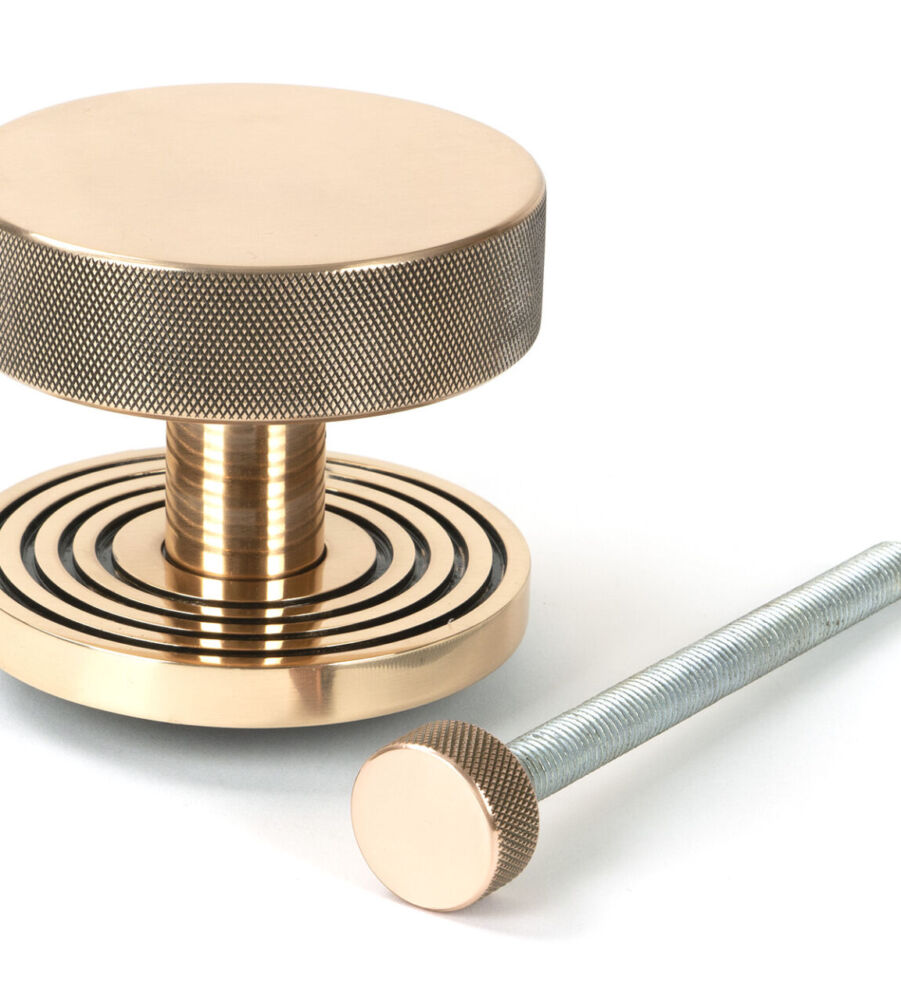 From The Anvil Polished Bronze Brompton Centre Door Knob (Beehive) - Image 2