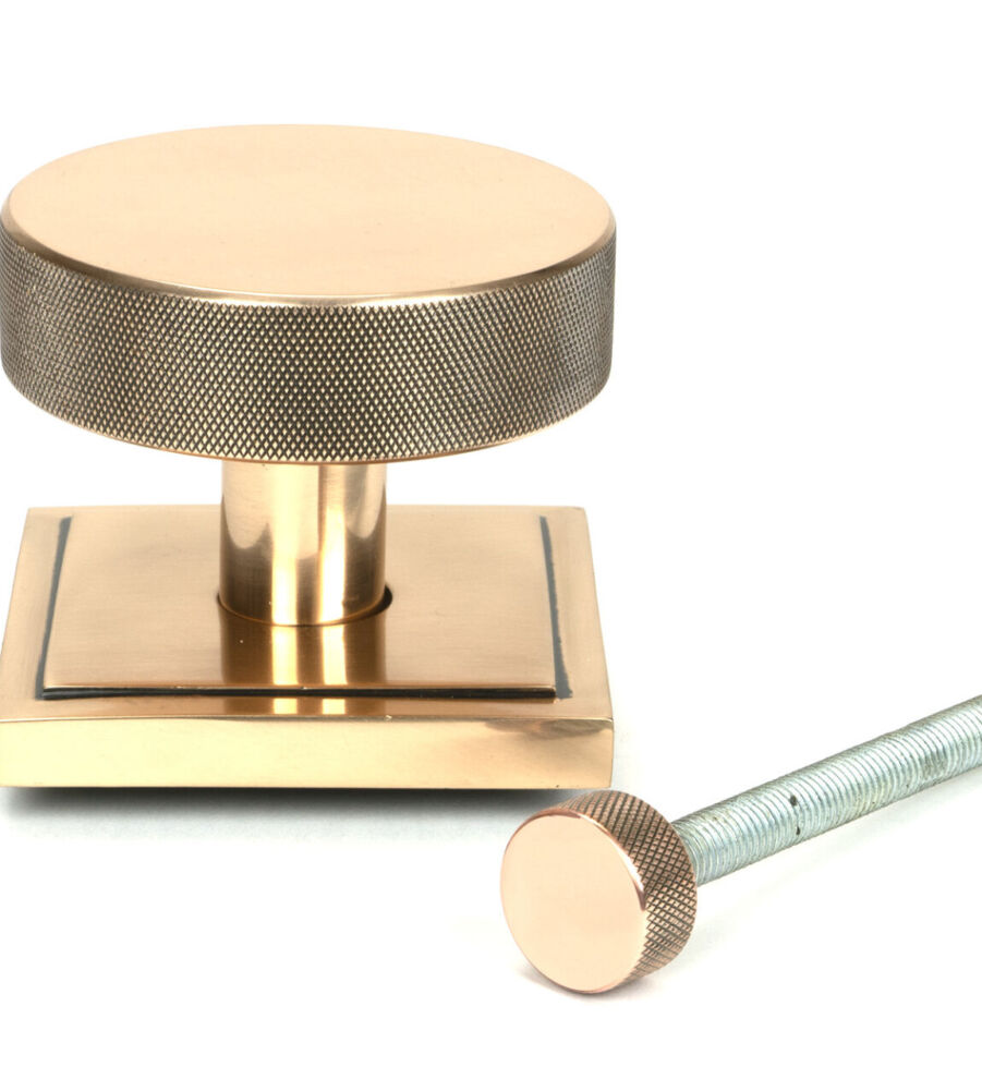 From The Anvil Polished Bronze Brompton Centre Door Knob (Square) - Image 2