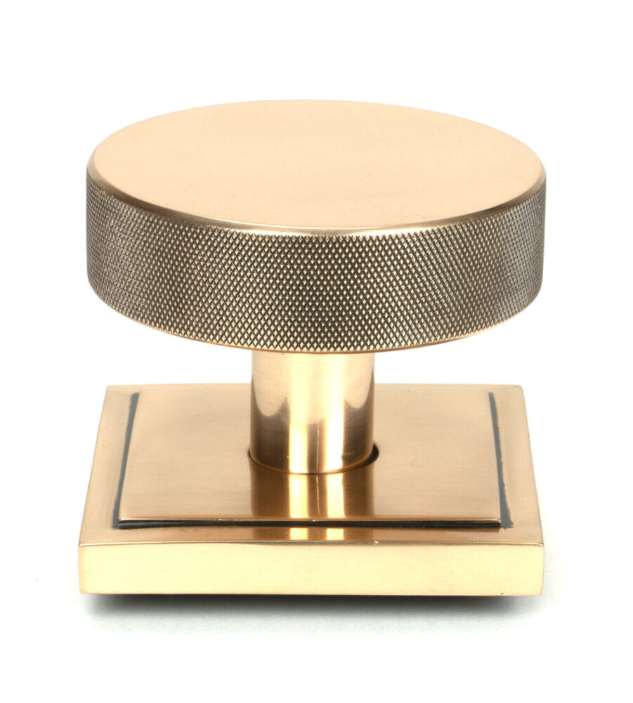 From The Anvil Polished Bronze Brompton Centre Door Knob (Square)