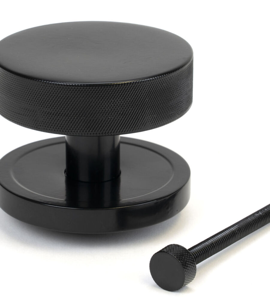 From The Anvil Black Brompton Centre Door Knob (Plain) - Image 2