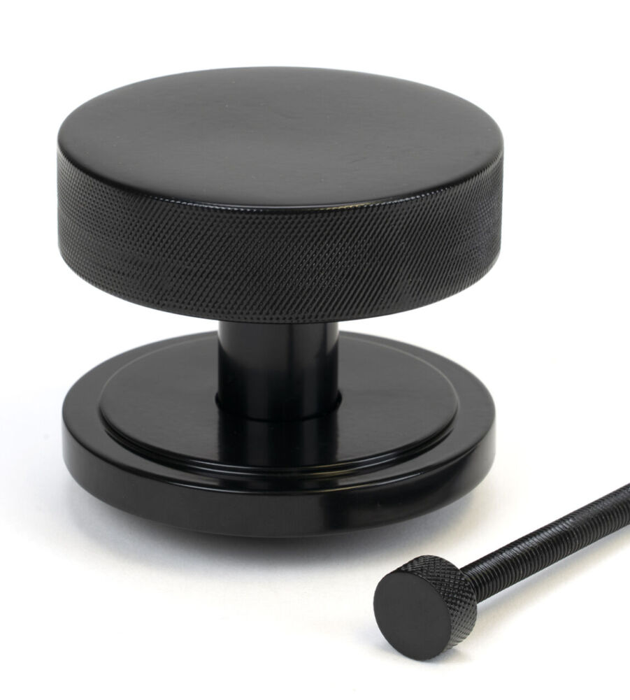 From The Anvil Black Brompton Centre Door Knob (Art Deco) - Image 2