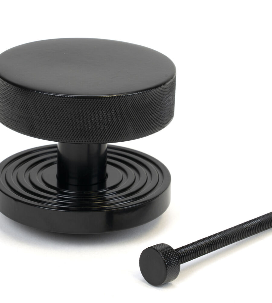 From The Anvil Black Brompton Centre Door Knob (Beehive) - Image 2