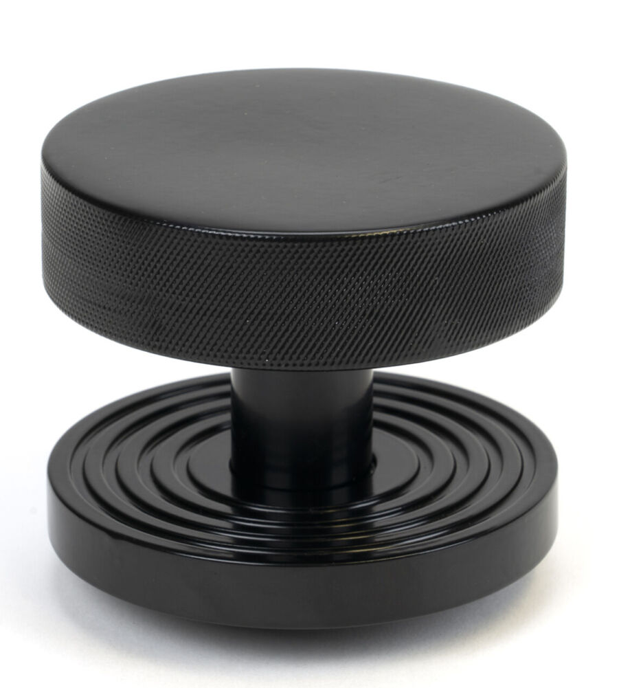 From The Anvil Black Brompton Centre Door Knob (Beehive)