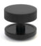 From The Anvil Matt Black Brompton Centre Door Knob (Plain)