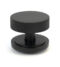 From The Anvil Matt Black Brompton Centre Door Knob (Art Deco)