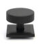 From The Anvil Matt Black Brompton Centre Door Knob (Square)