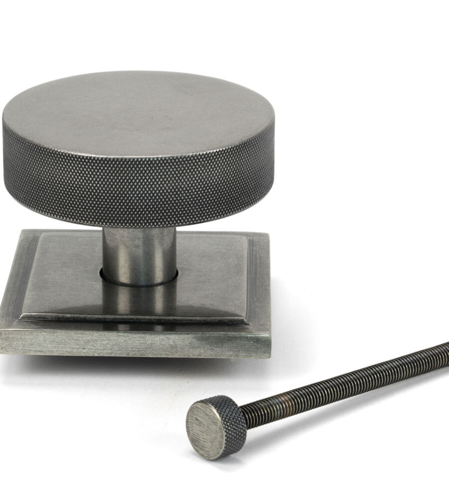 From The Anvil Pewter Brompton Centre Door Knob (Square) - Image 2