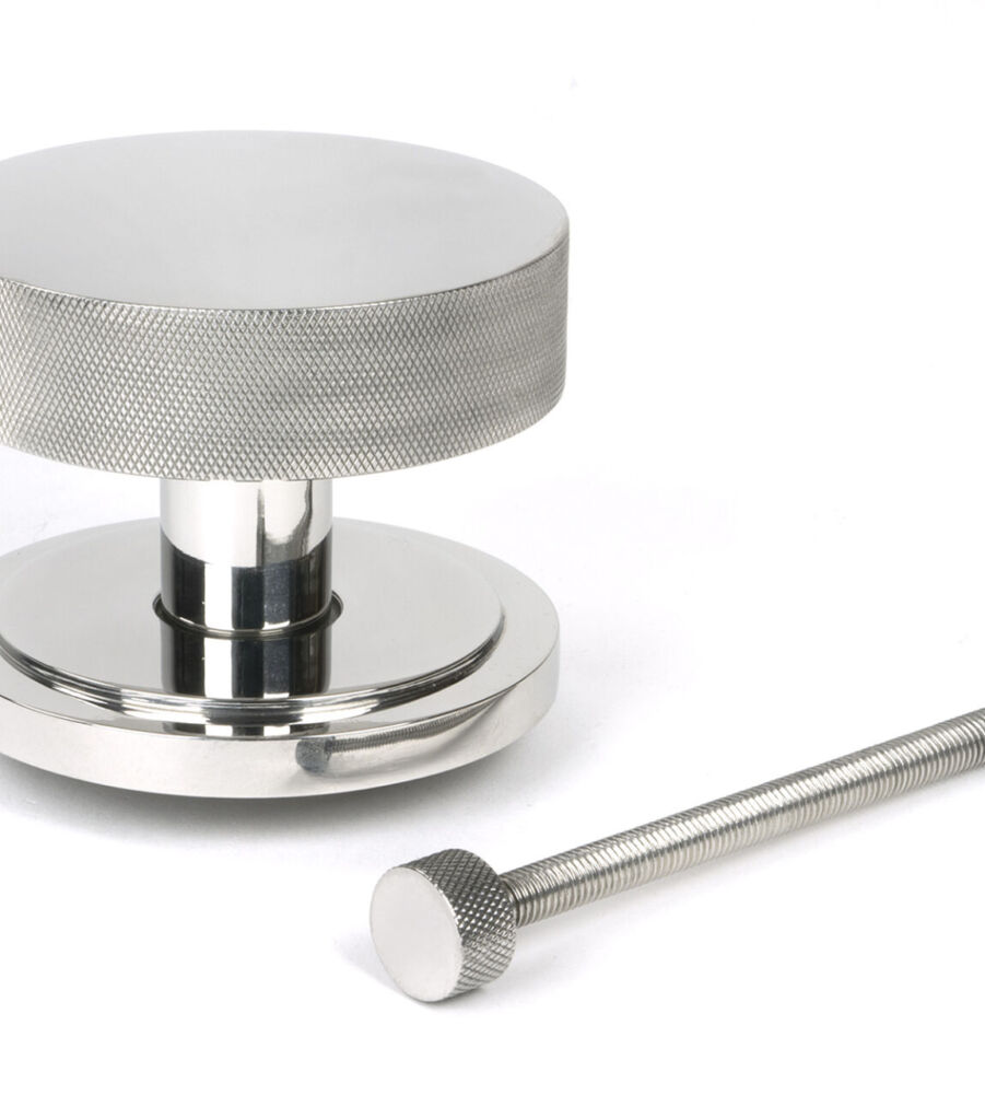 From The Anvil Polished Marine SS (316) Brompton Centre Door Knob (Art Deco) - Image 2