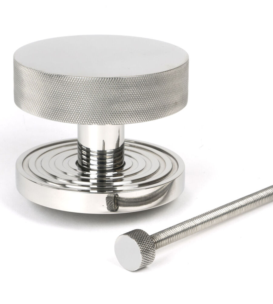From The Anvil Polished Marine SS (316) Brompton Centre Door Knob (Beehive) - Image 2