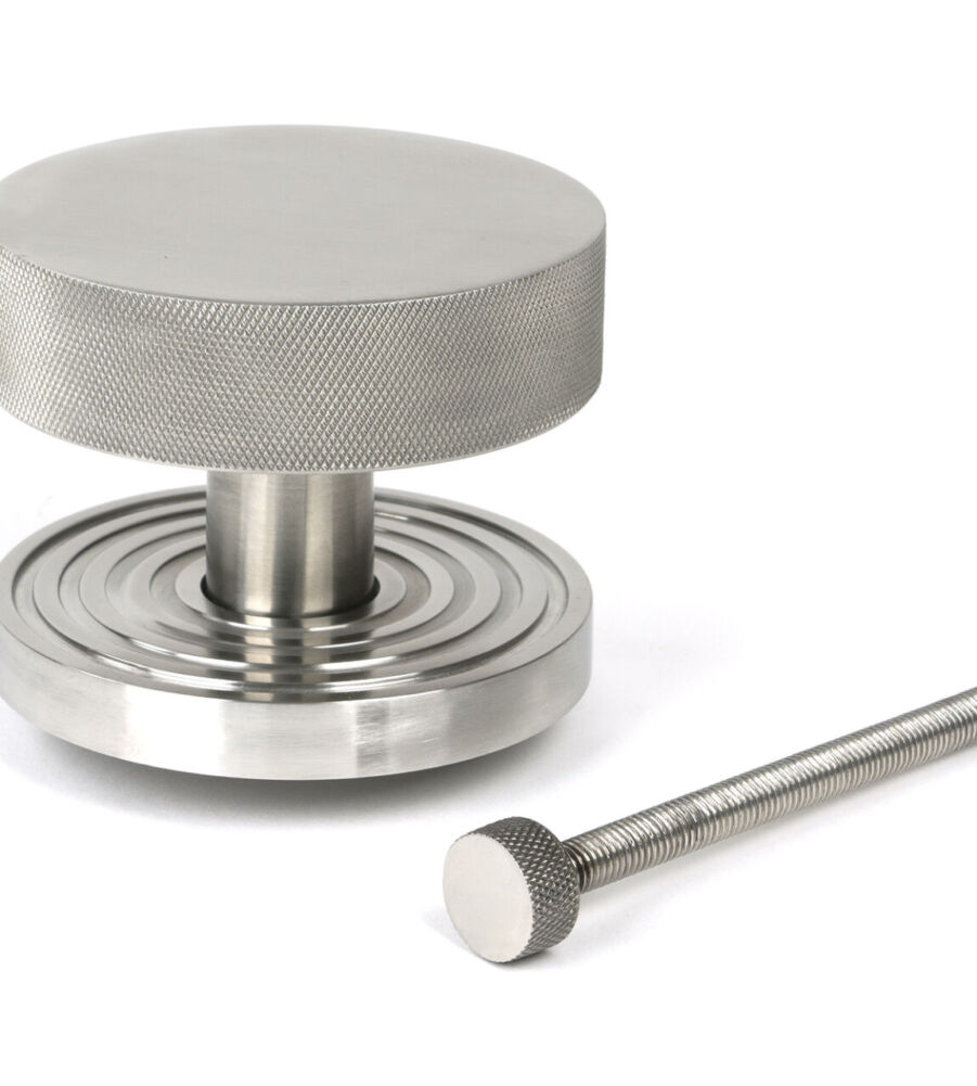 From The Anvil Satin Marine SS (316) Brompton Centre Door Knob (Beehive) - Image 2