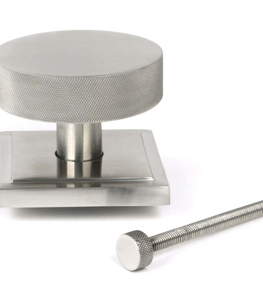 From The Anvil Satin Marine SS (316) Brompton Centre Door Knob (Square) - Image 2