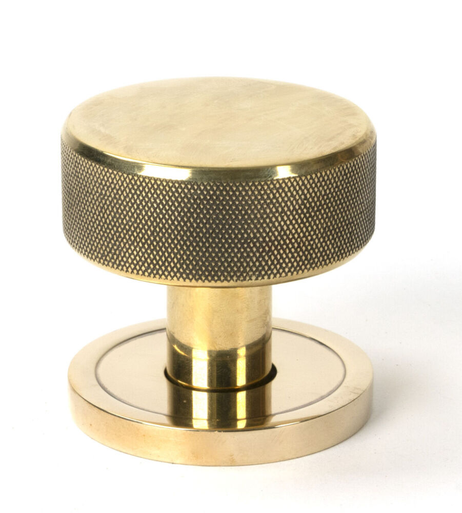 From The Anvil Aged Brass Brompton Mortice/Rim Knob Set (Plain) - Image 2