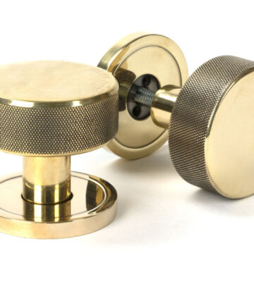 From The Anvil Aged Brass Brompton Mortice/Rim Knob Set (Plain)