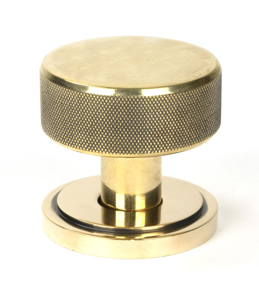 From The Anvil Aged Brass Brompton Mortice/Rim Knob Set (Art Deco) - Image 2