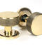 From The Anvil Aged Brass Brompton Mortice/Rim Knob Set (Art Deco)