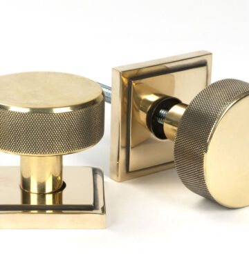 From The Anvil Aged Brass Brompton Mortice/Rim Knob Set (Square)