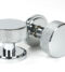 From The Anvil Polished Chrome Brompton Mortice/Rim Knob Set (Art Deco)